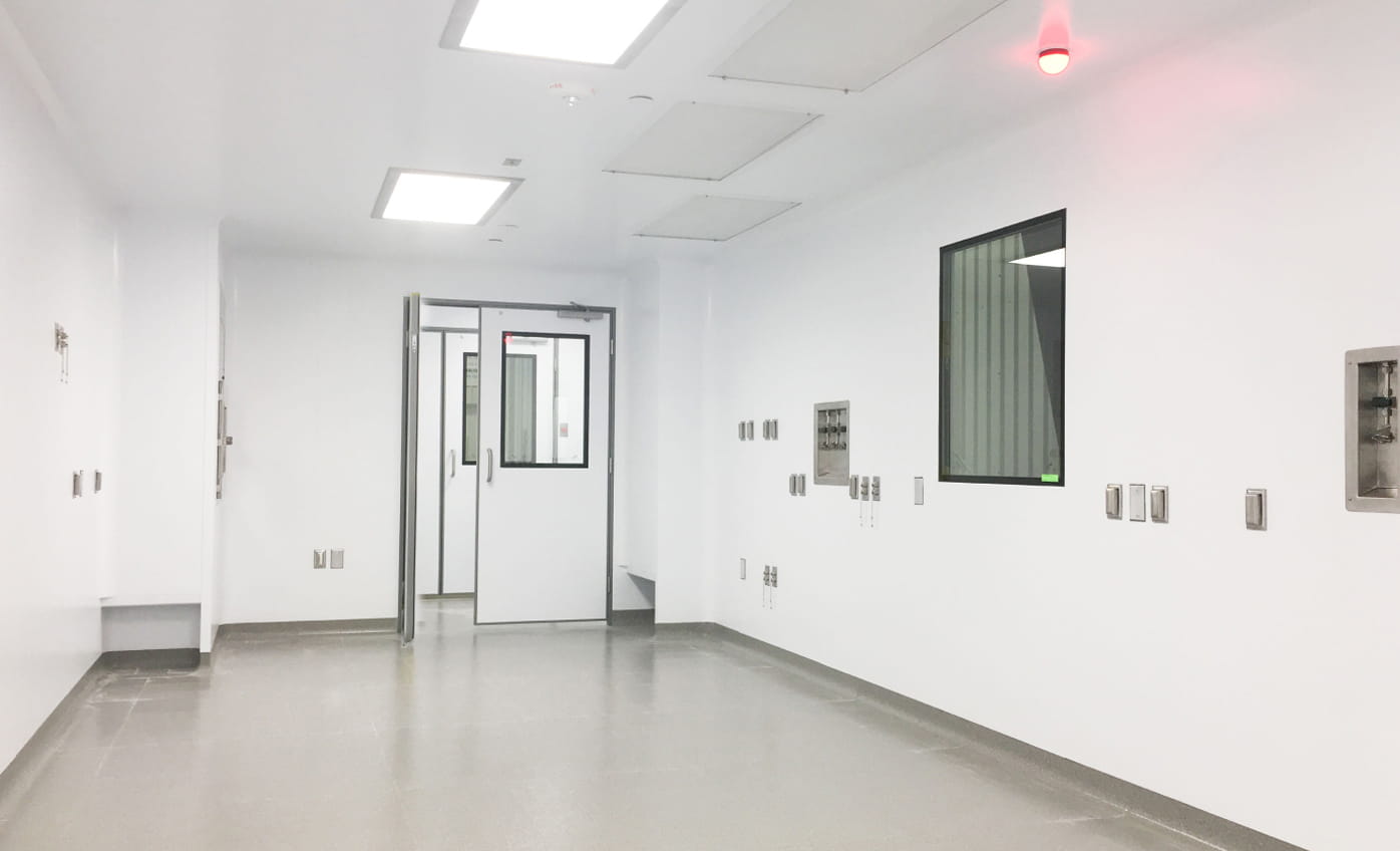 Inside of an empty POD cleanroom